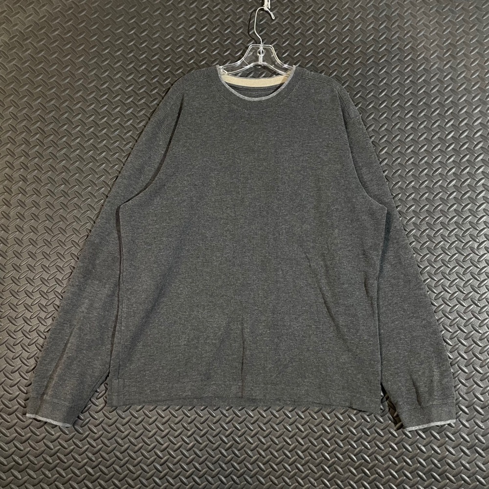 Y2K Quiksilver Waterman Collection Sweater XL Gray Long Sleeve Crewneck Pullover